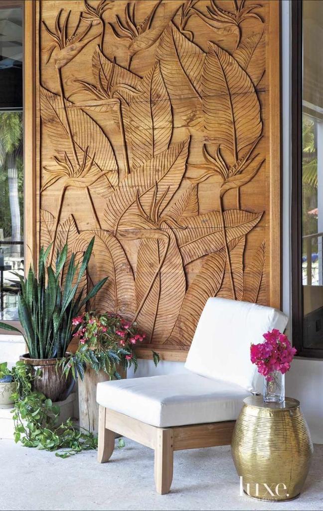 Add a touch of sophistication to your living space with our versatile mural teak decorations.